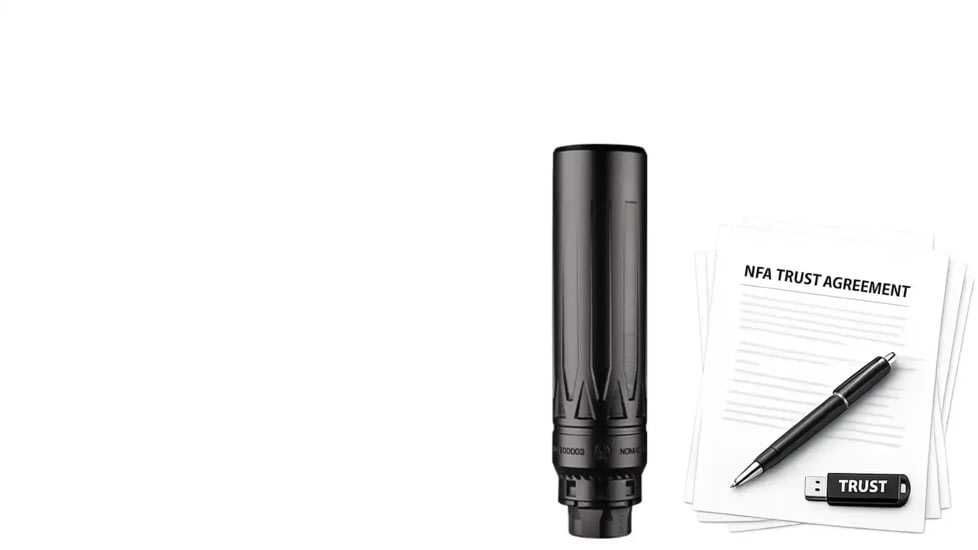 Dead Air Silencers Nomad TI XC .30 Caliber DT Suppressor, 1.76x7.03 in, Black, w/ NFA Trust Registration, 100000231681-KIT1