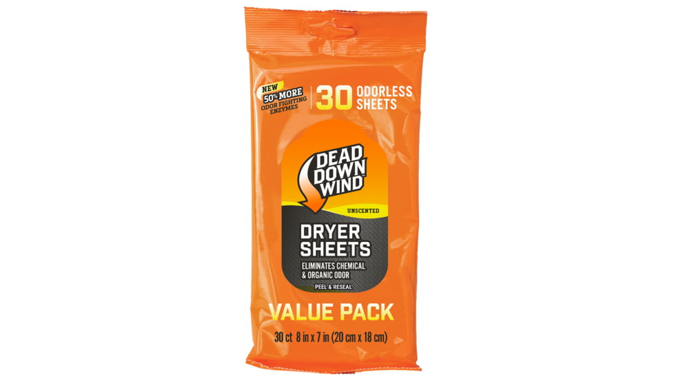 Dead Down Wind 113019 Dryer Sheets 8 X 7 30 Per Pkg Unscented