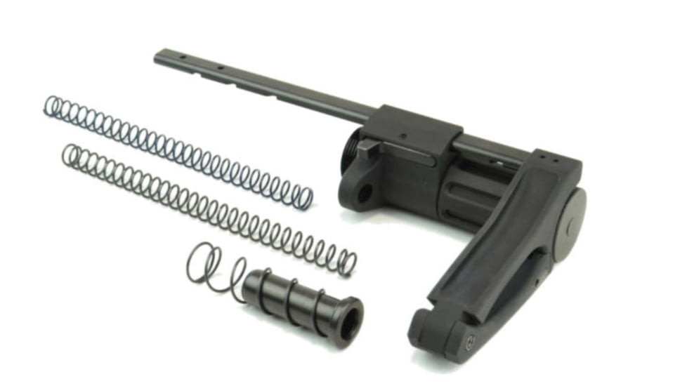 Dead Foot Arms Subcompact Weapon 4in Tailhook Brace for 9mm AR Platform Pistols Gen 2, Black Anodized, 80035