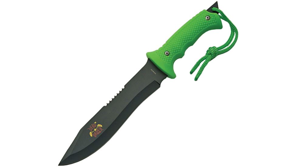 Dead Walker Bowie Green Handle Fixed Blade Knife, 8in, Bowie, Green, ABS Handle CN211197GN