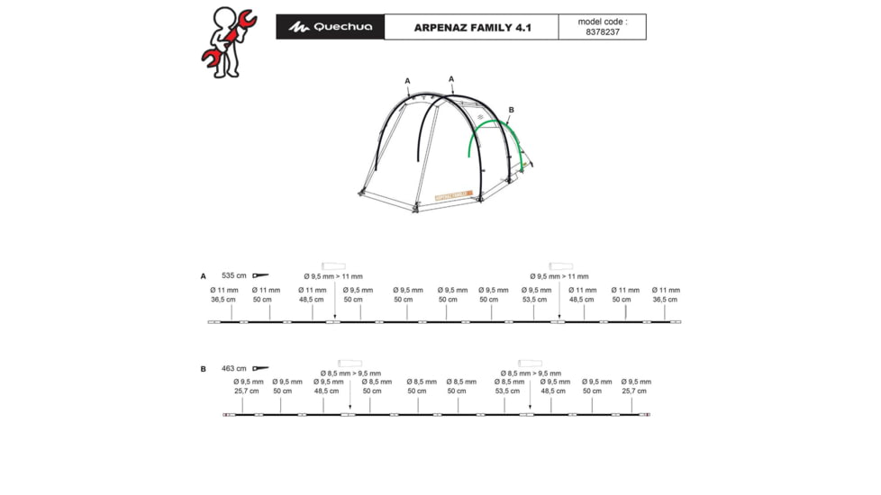 Decathlon Arpenaz Waterproof Family Camping Tent, Light Gray, 4 Person, 2611395