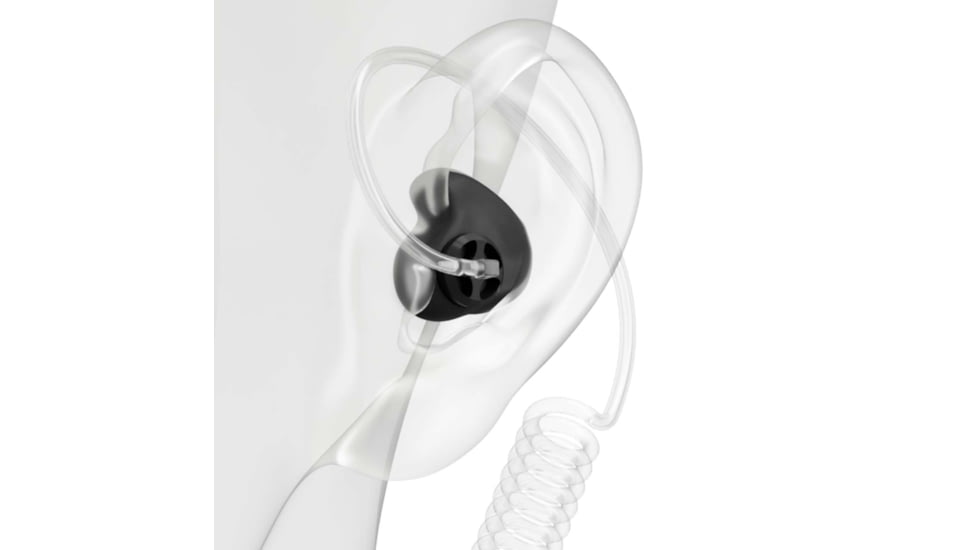 Decibullz Custom Moldable Surveillance Earpieces w/Awareness, Black, RTL-RDO-AWA-BLK