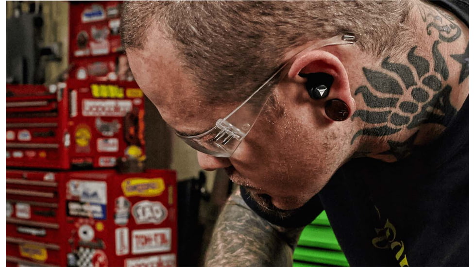 Decibullz Custom Molded Earplugs, Black, Standard, PLG1-BLK