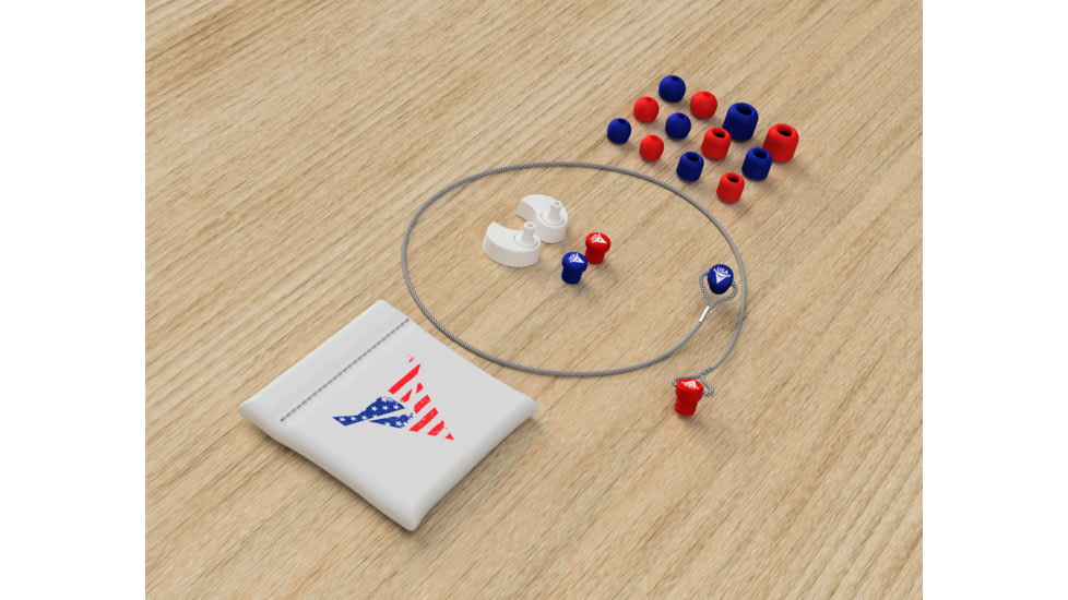 Decibullz Custom Molded Earplugs, Limited USA Edition, Red/White/Blue, PLG1-USA