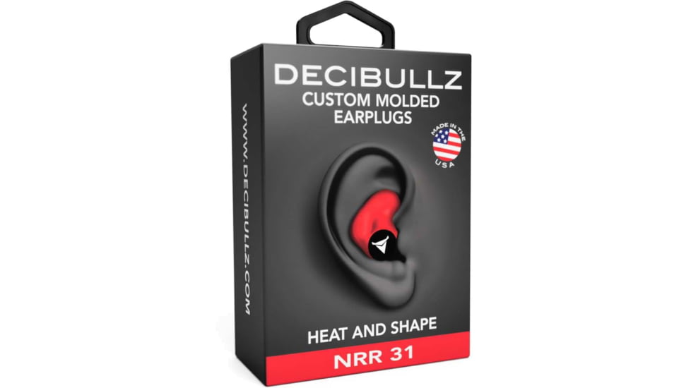 Decibullz Custom Molded Earplugs, Red, Standard, PLG1-RED