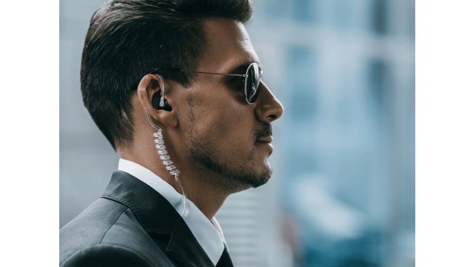 Decibullz Custom Molded Surveillance Earpieces w/Isolation, Black, RTL-RDO-ISO-BLK