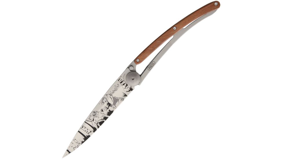 Deejo Tattoo 37g Hunting Day Folding Knife, Rosewood Hunting Day Tattoo DEE1CB037