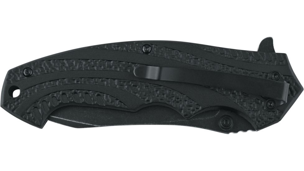 Defcon 5 Alpha Tactical Folding Knife, 4.13in, SS 8Cr13MOV, Stonewashed Blade, Anodized Textured, Aluminum Handle, Black, D5-K001