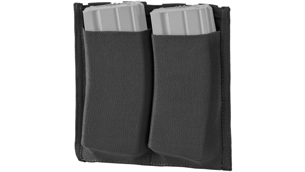 Defcon 5 Low Profile Elastic 5.56 Double Magazine Pouch, Black, D5-M4LPDP B