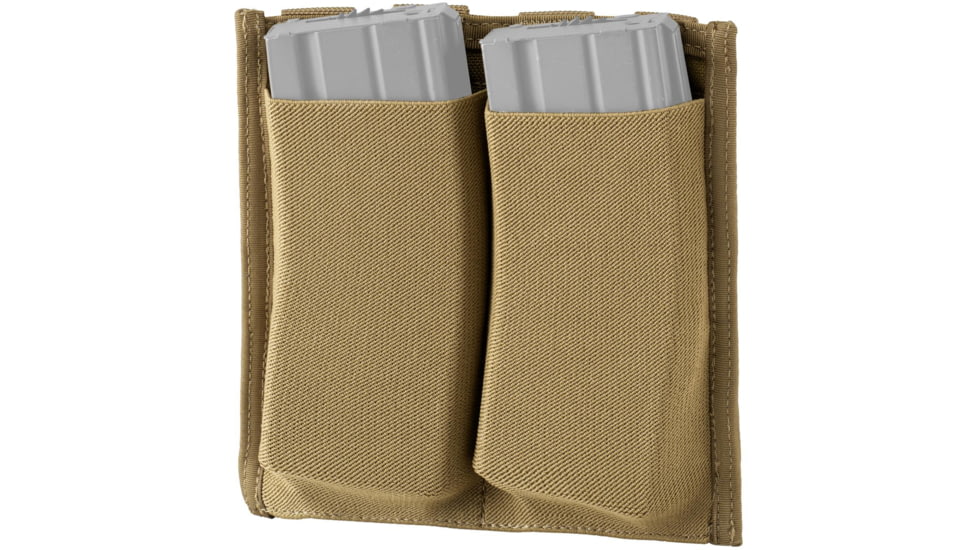 Defcon 5 Low Profile Elastic 5.56 Double Magazine Pouch, Tan, D5-M4LPDP CT