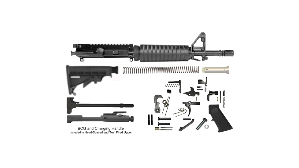 Del-Ton Pre-Ban Heavy Profile Rifle Complete Upper Receiver, 5.56x45mm NATO, 11.5in, Pistol Length, Black, RKT107