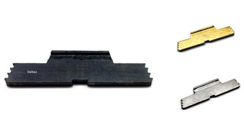 DELTAC Extended Steel Slide Release Lever For Glock Gen1 To Gen4, Black, Golden Metallic, Silver