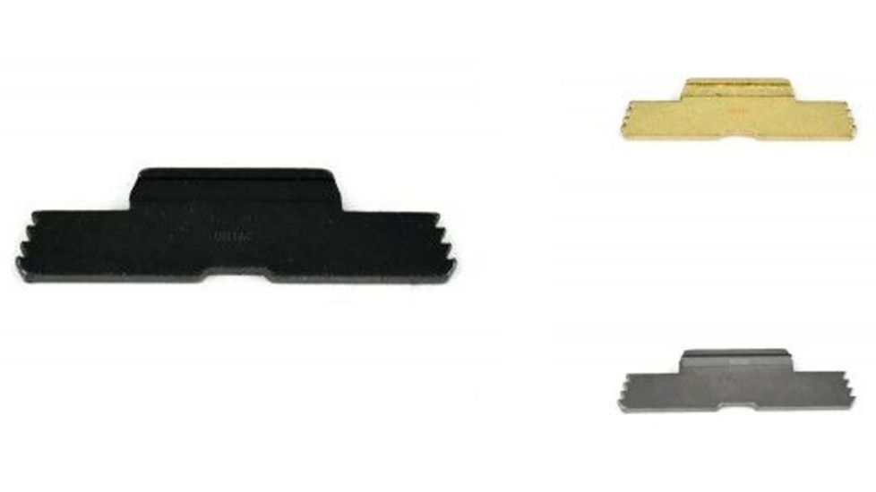 DELTAC Extended Steel Slide Release Lever For Glock Model 17, 19, 26, 34, 45 Gen5, Black, Golden Metallic, Silver