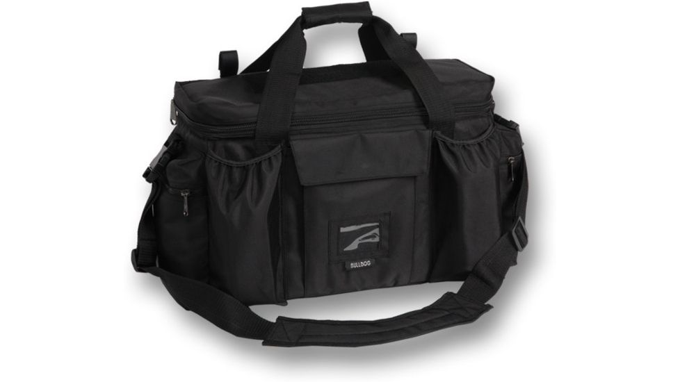 Bulldog Cases &amp; Vaults Extra Large Deluxe Black Police &amp; Shooters Range Bag With Strap, Black BD920