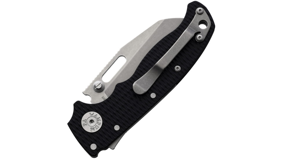 Demko AD 20.5 Shark-Lock S35VN Folding Knife, 4in Closed, 3in Stonewash S35VN Stainless Shark Foot Blade, Black G10 Handle, 20.5 S35VN SHK BLK