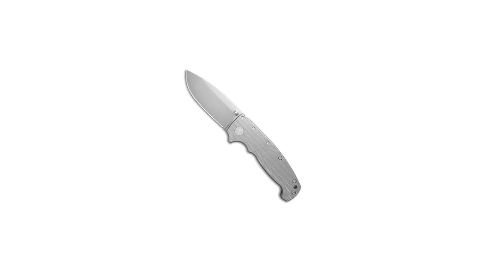 Demko Knives Demko AD20 XL Shark-Lock Knife Textured Titanium 4" Stonewash, Gray, CPM MagnaCut, adult, BHQ-218854
