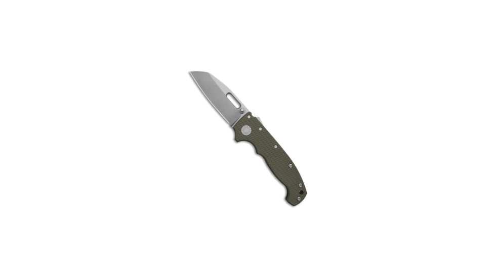 Demko Knives Demko Knives MG AD20 Shark Foot Shark-Lock Knife OD Green G-10 3.4" Stonewash, OD Green, CPM 3V, adult, BHQ-218863