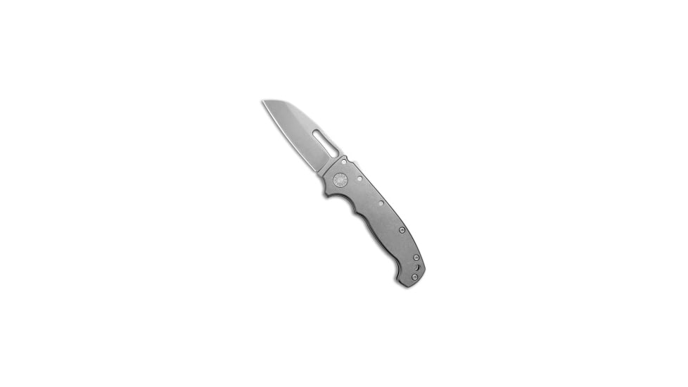 Demko Knives Demko Knives MG AD20S Slicer Shark Foot Knife - Smooth Titanium, Gray, CPM M4, adult, BHQ-179612