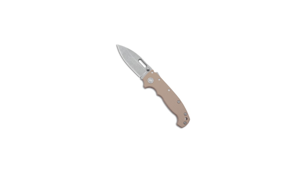 Demko Knives Demko Knives MG AD20S Slicer Shark Knife -Tan G-10, Tan, CPM M4, adult, BHQ-178369