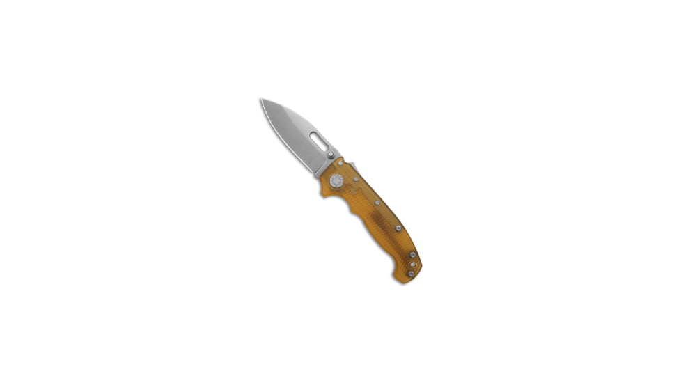 Demko Knives Demko Knives MG AD20S Slicer Shark Knife - Ultem w/ Thumb Studs, Gold, CPM M4, adult, BHQ-181864