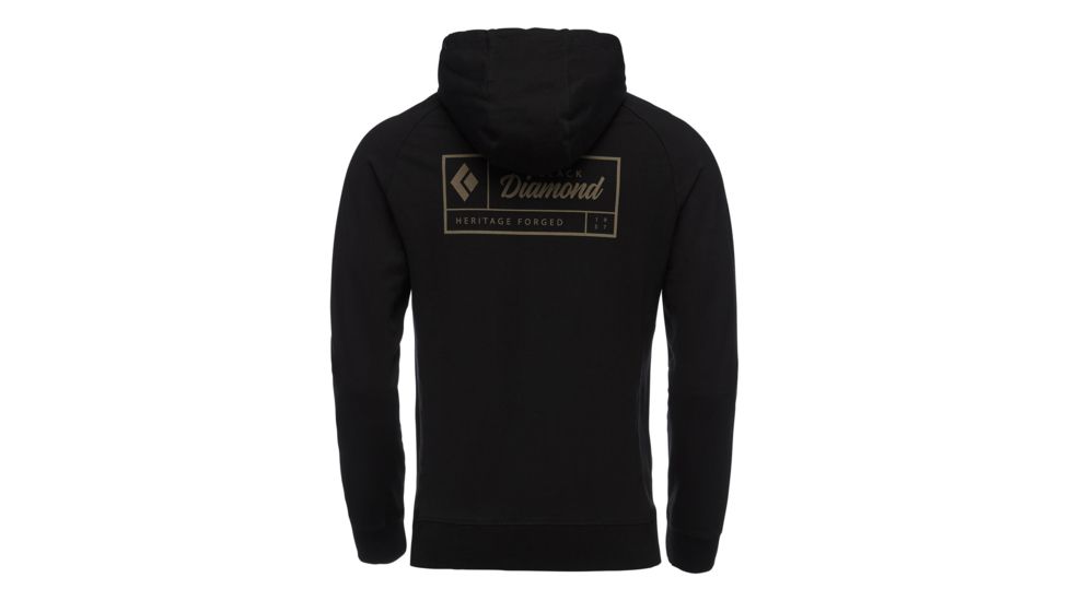 Demo, Black Diamond Heritage Logo FZ Hoodie - Mens, Black, Medium, AP7300280002MED1
