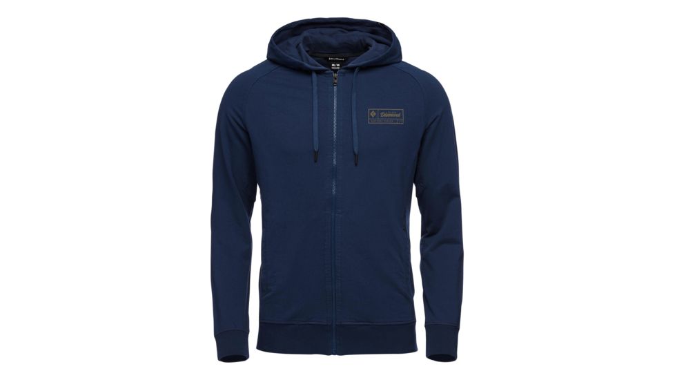 Black Diamond Heritage Logo FZ Hoodie - Men's Ink Blue Small AP7300284014SML1