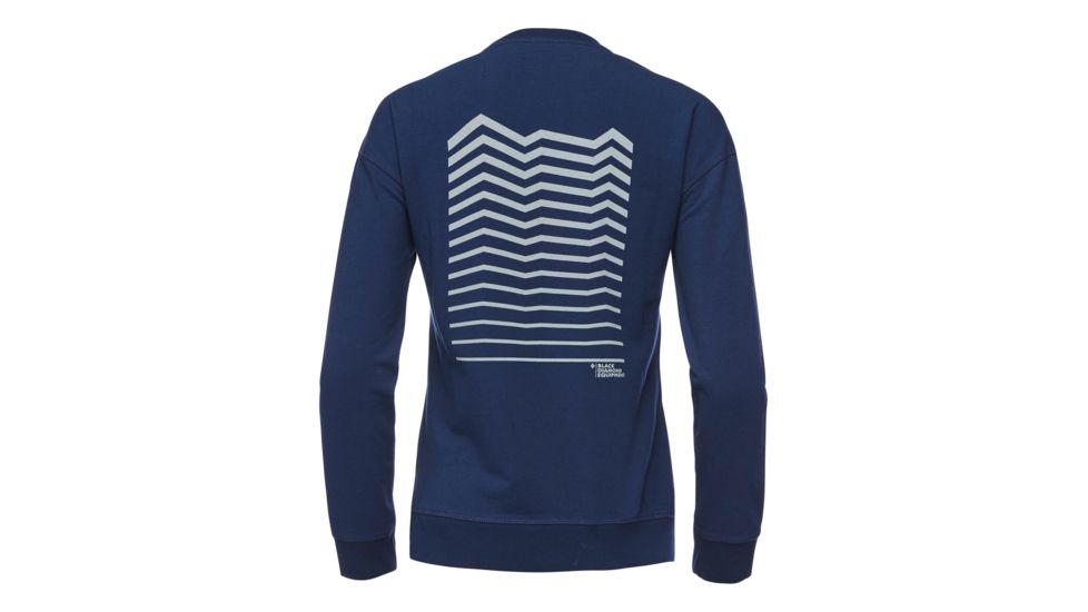 Demo, Black Diamond Ridge Logo Crew Sweater - Womens, Ink Blue, Small, AP7300334014SML1