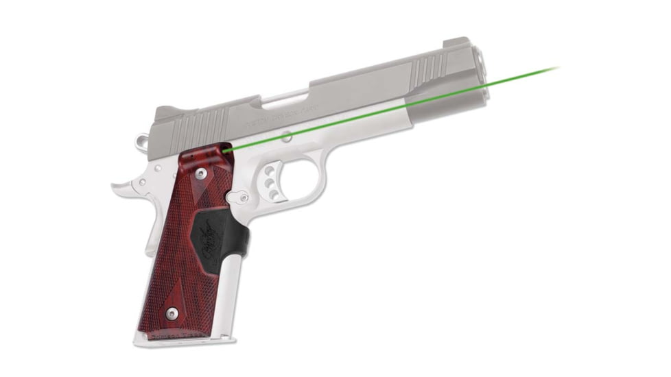 DEMO, Crimson Trace 1911 Full-Size Pro Custom Kimber Laser Grip, Green Laser, Rosewood