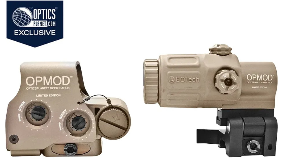 DEMO, Eotech OPMOD EXPS2-0 Green Reticle Holographic Hybrid Sight w/ G33 Magnifier,STS Mount,Tan, HHS GRN OP
