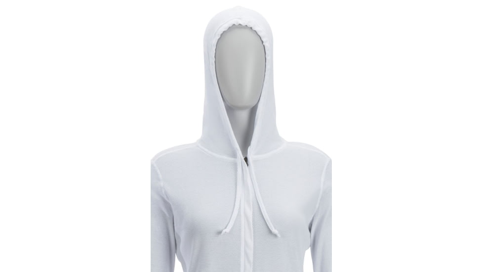 Demo, ExOfficio BugsAway Lumen Full Zip Hoody - Women's, White, M, 21113285-1000-M
