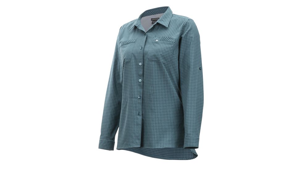 Demo, ExOfficio Palata Check Long Sleeve - Women's, Malachite/Black, Small, 2001-3217-Malachite/Black-S