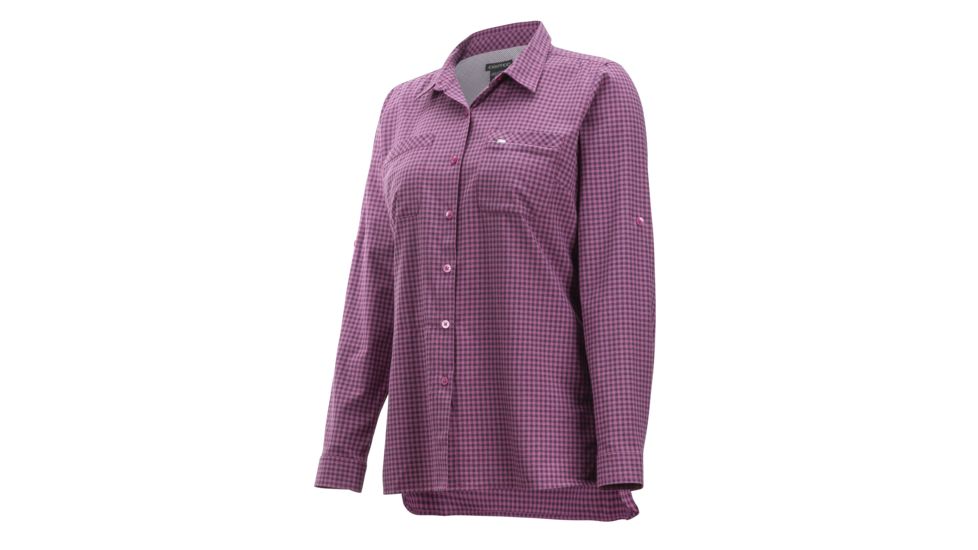 Demo, ExOfficio Palata Check Long Sleeve - Women's, Rosebay/Navy, Small, 2001-3217-Rosebay/Navy-S