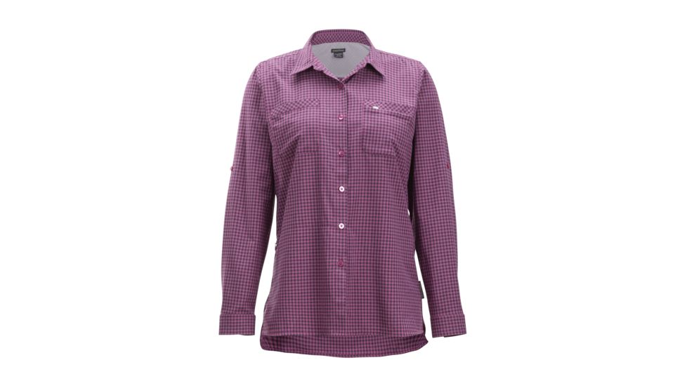 Demo, ExOfficio Palata Check Long Sleeve - Women's, Rosebay/Navy, Small, 2001-3217-Rosebay/Navy-S