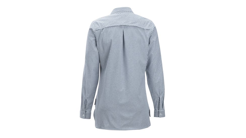 Demo, ExOfficio Palata Check Long Sleeve - Women's, White/Navy, Small, 2001-3217-White/Navy-S