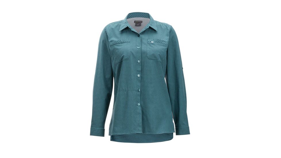 Demo, ExOfficio Palata Check Long Sleeve - Womens, Malachite/Black, Small, 2001-3217-Malachite/Black-S