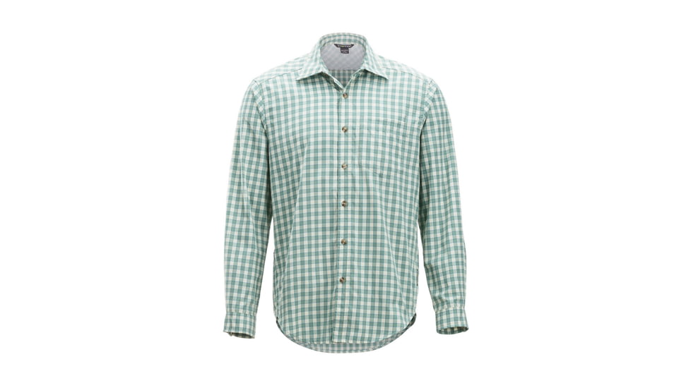 Demo, ExOfficio Salida Check Long Sleeve - Men's, Bonsai, Medium, 1001-3142-Bonsai-M