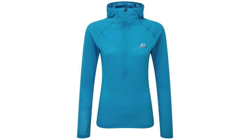 Demo, Mountain Equipment Solar Eclipse Hooded Zip Tee, Digital Blue, 12, ME-002949-Me-01408-12