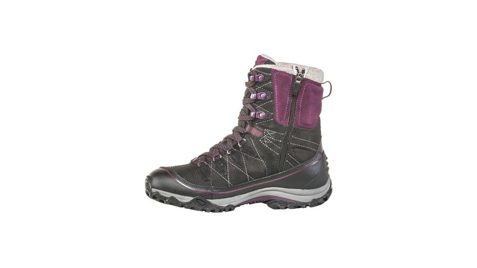 Demo, Oboz Juniper 8in Insulated B-DRY Winer Boot - Womens, Eclipse Black / Beet, 7, 81702-EBB-Medium-7