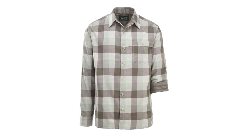 Demo,Woolrich Men's Weekend Double Weave Long Sleeve Shirt, Bungee Cord Buff, L, 6178-BCB-DEMO