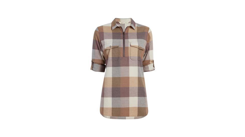 Demo,Woolrich Womens Any Point Convertible Flannel Shirt, Wild Aster Multi, M, 2216-WDU-DEMO