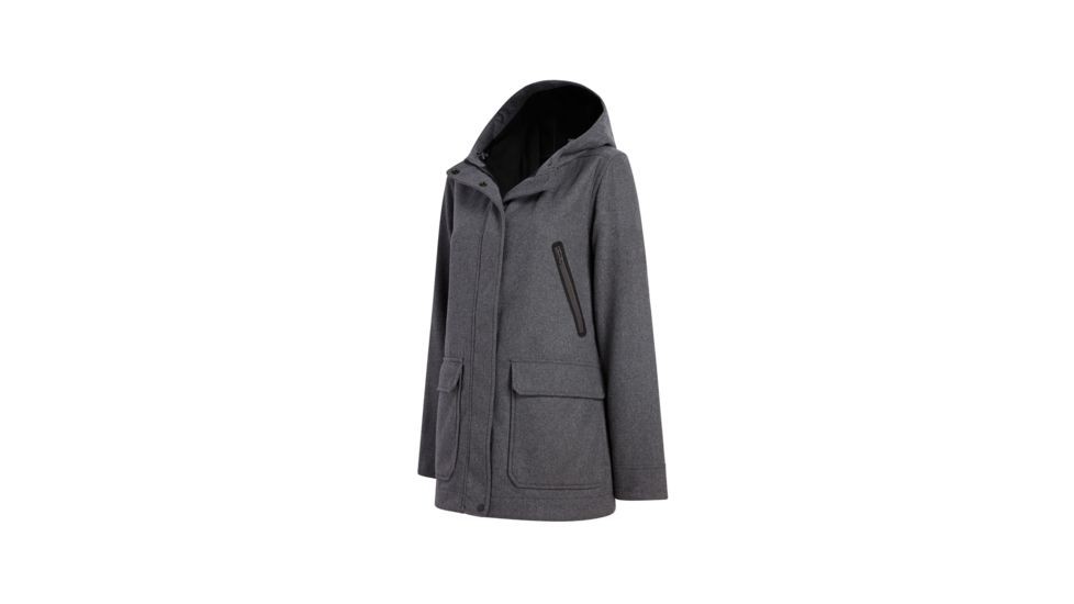 Demo,Woolrich Womens Seasons Change Hooded Coat, Charcoal Heather, M, 15475-CCH-DEMO