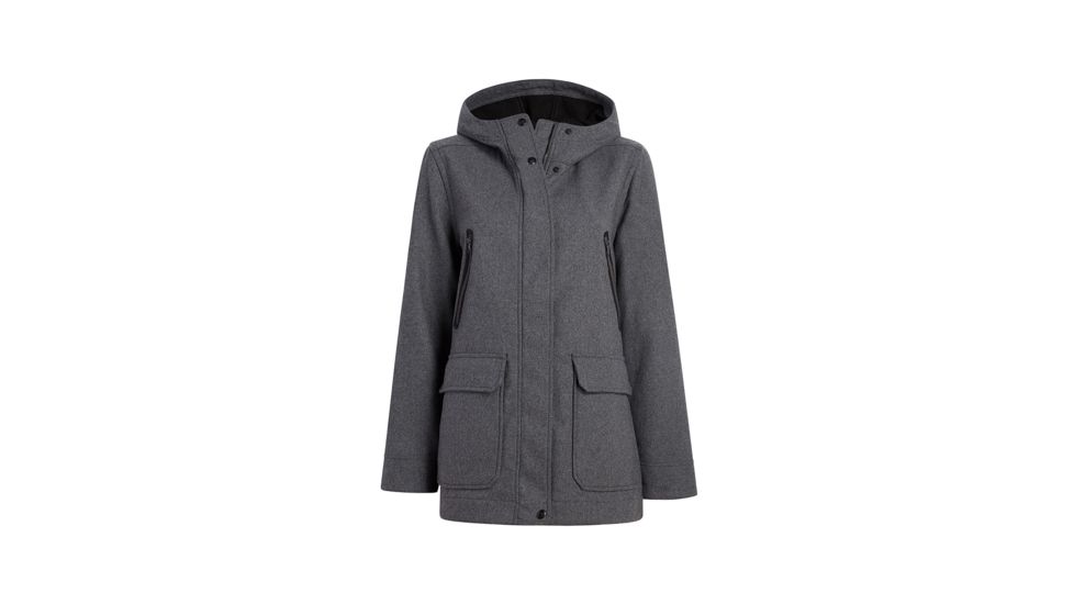 Demo,Woolrich Womens Seasons Change Hooded Coat, Charcoal Heather, M, 15475-CCH-DEMO