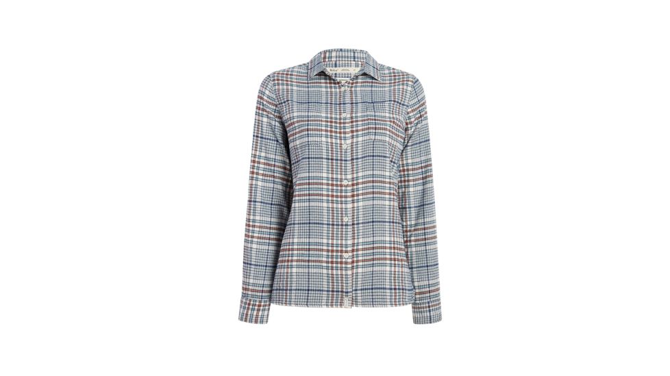 Demo,Woolrich Womens The Pemberton Flannel Shirt, Ivory Mix, M, 2464-IVX-DEMO