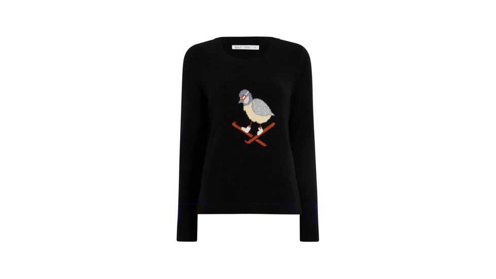 Demo,Woolrich Womens Woolrich Motif Sweater, Black, M, 13776-BLK-DEMO