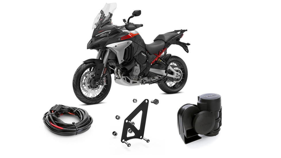 Denali Electronics Soundbomb Horn Bundle for Ducati Multistrada V4 2021, Black, One Size, ducati-mtrada-v4-2021