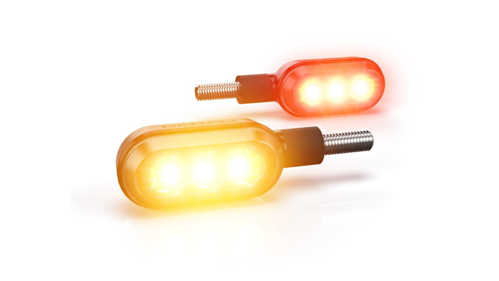 Denali Electronics T3 Switchback M8 Led Turn Signals, Rear, Black, One Size, led-turn-ignal-r