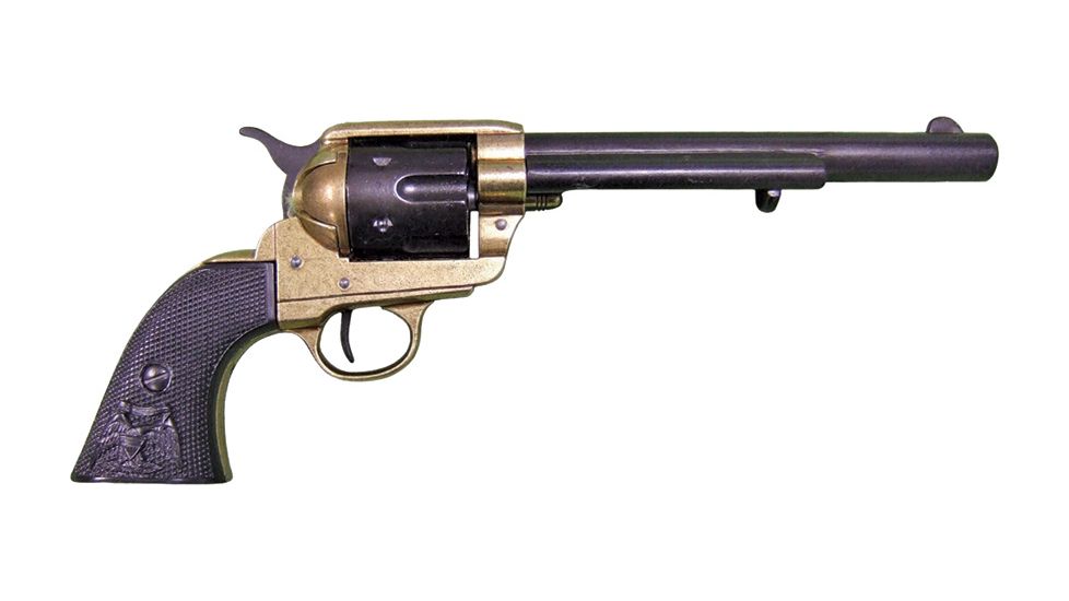 Denix 45 Caliber Calvary Revolver Replica, Black Grips DX1109L