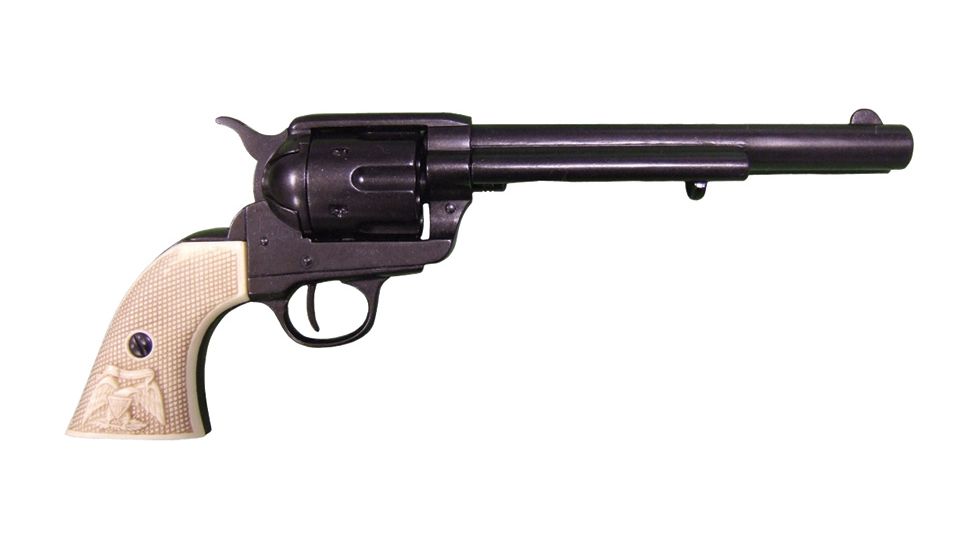 Denix 45 Caliber Calvary Revolver Replica, Ivory Grips DX1109N
