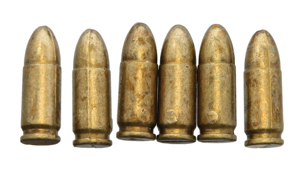 Denix 9mm Bullet Replica 6pk, 1.25 overall, DX52