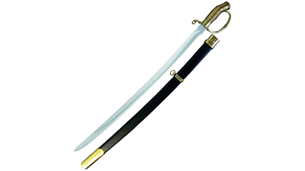 Denix Saint Jorge Sabre Replica, 35 blade, Antique brass finish metal alloy handle with D-gua, DX4191
